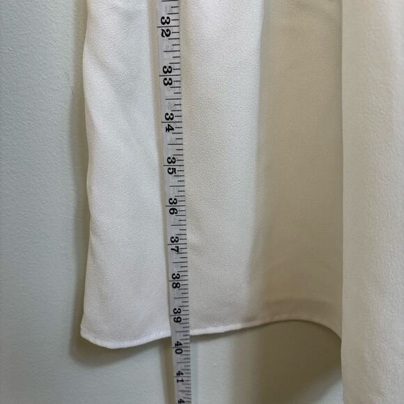 PARK & FIFTH Singer Midi Dress Size Medium Ruffle Hem White Wedding Bachelorette - Picture 5 of 12